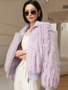 Lilac fox for bomber jacket