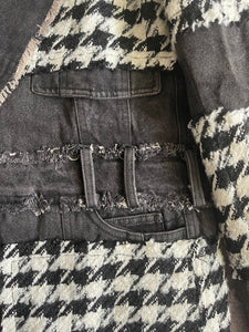 Kiki Houndstooth Denim Jacket