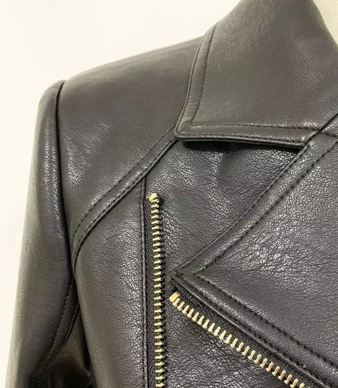 Victoria Leather Biker Jacket