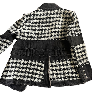 Kiki Houndstooth Denim Jacket