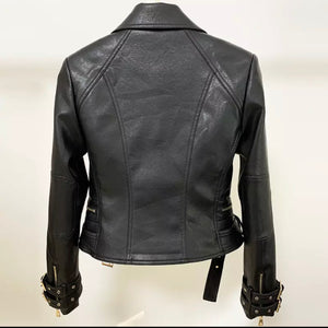 Victoria Leather Biker Jacket